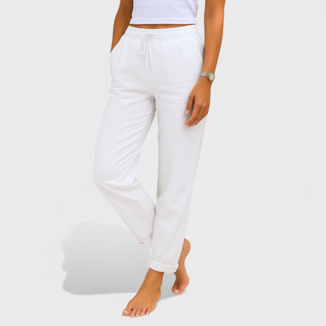 Κλάρα - λινά Stretch Παντελόνια