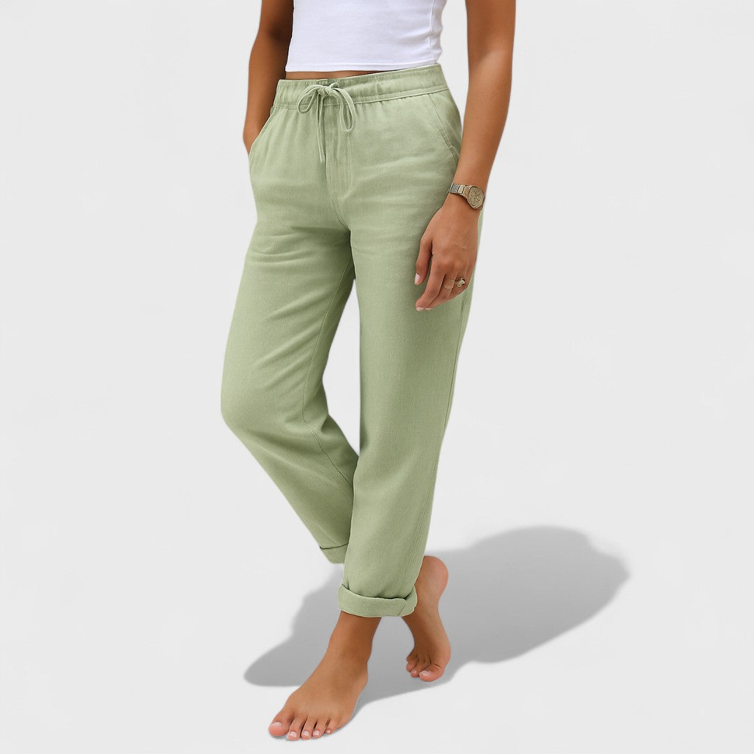 Κλάρα - λινά Stretch Παντελόνια