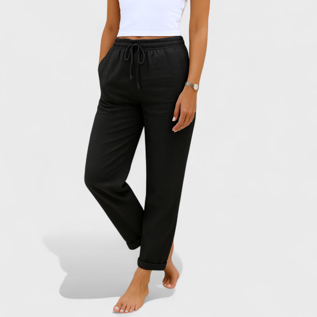 Κλάρα - λινά Stretch Παντελόνια