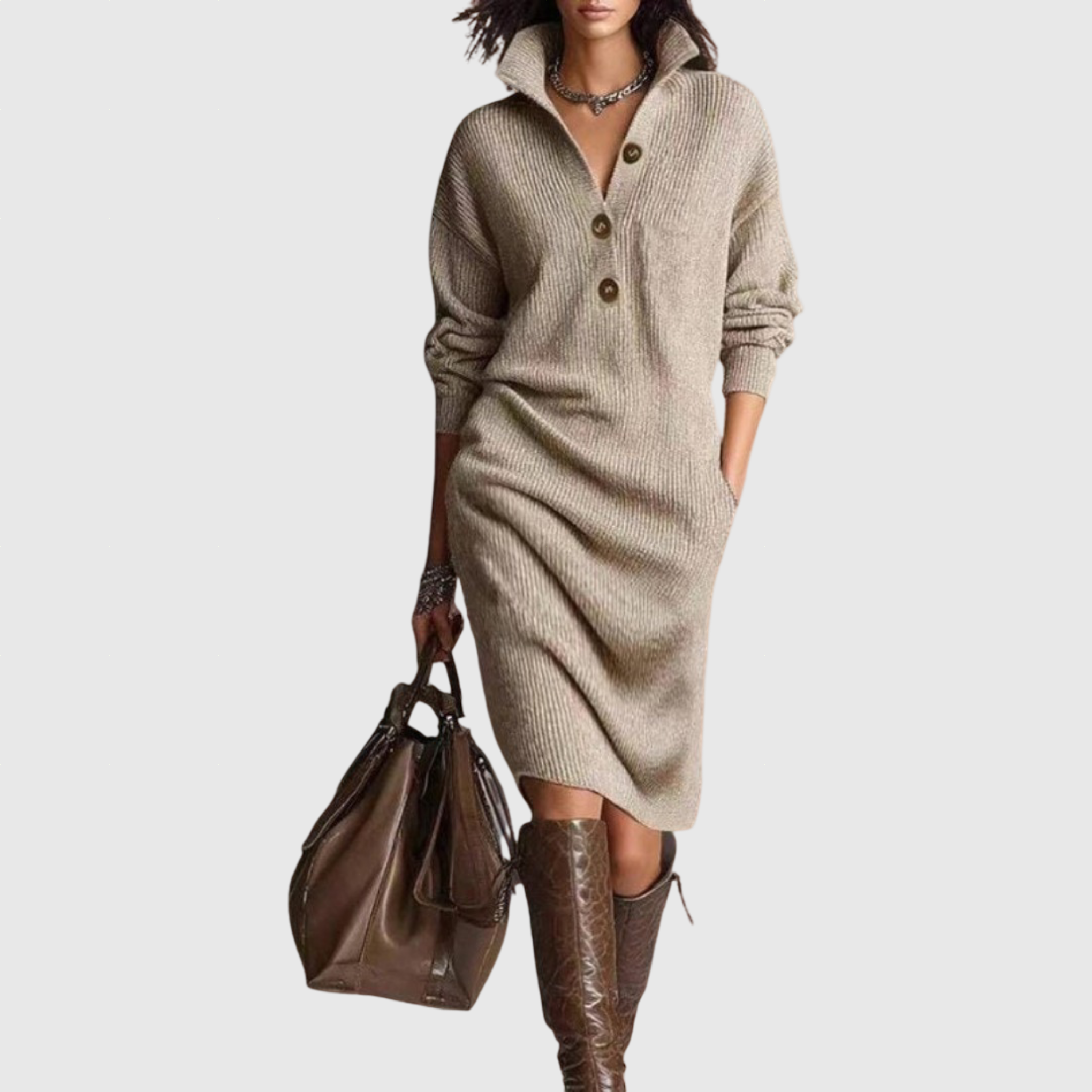 Carmen | Ζεστό Πλεκτό Φόρεμα, Κομψό και Άνετο