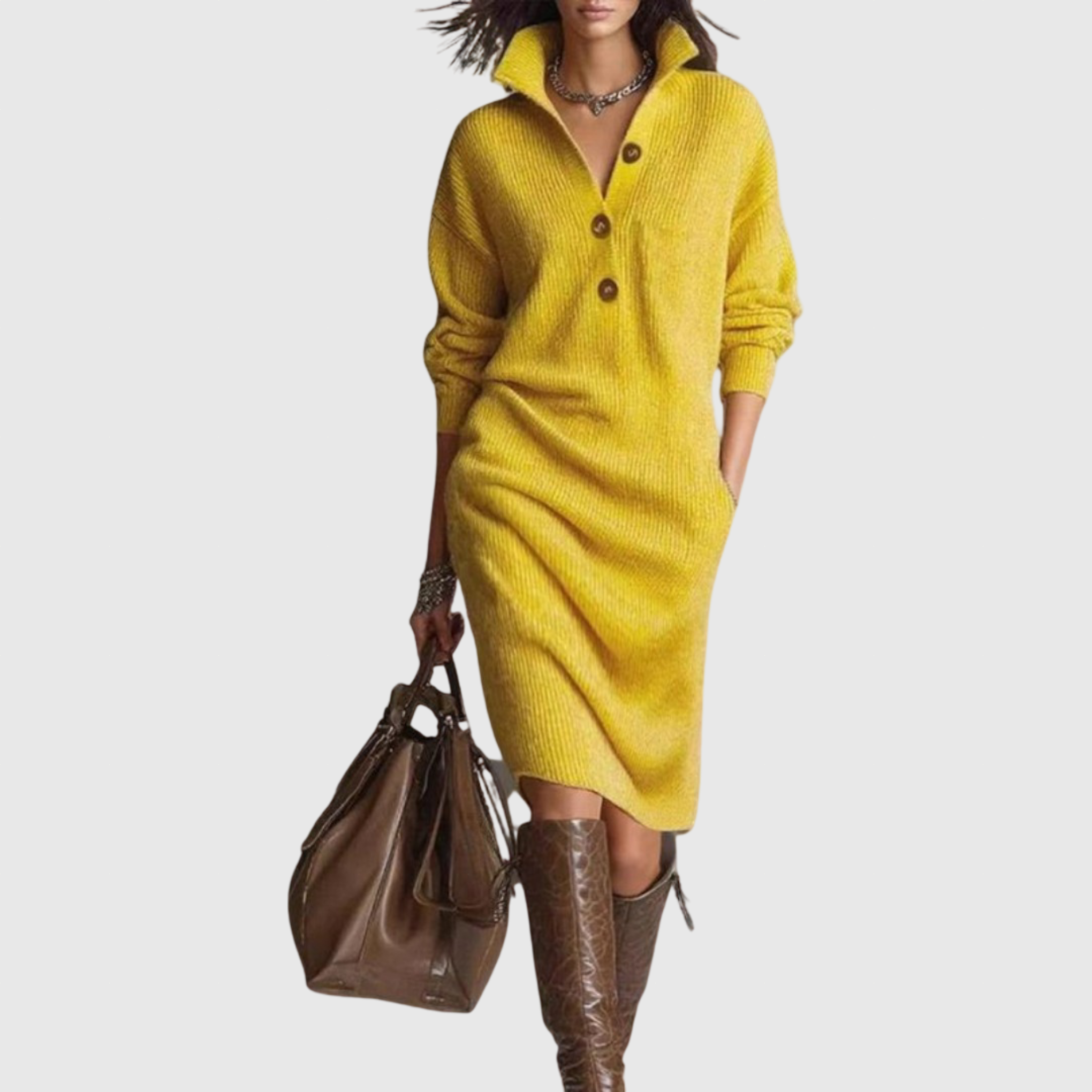 Carmen | Ζεστό Πλεκτό Φόρεμα, Κομψό και Άνετο