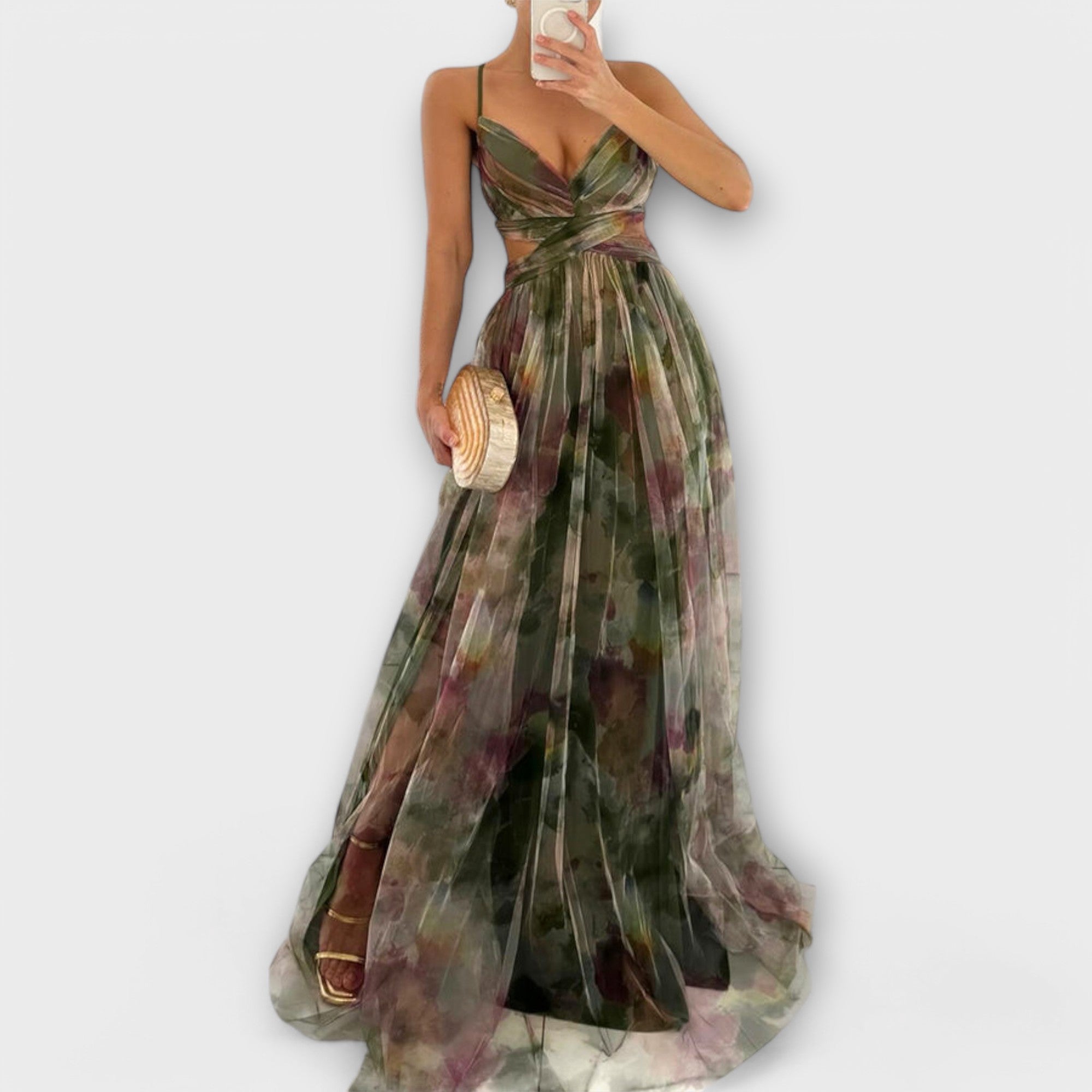 Annai – Elegant Mesh Maxi Dress