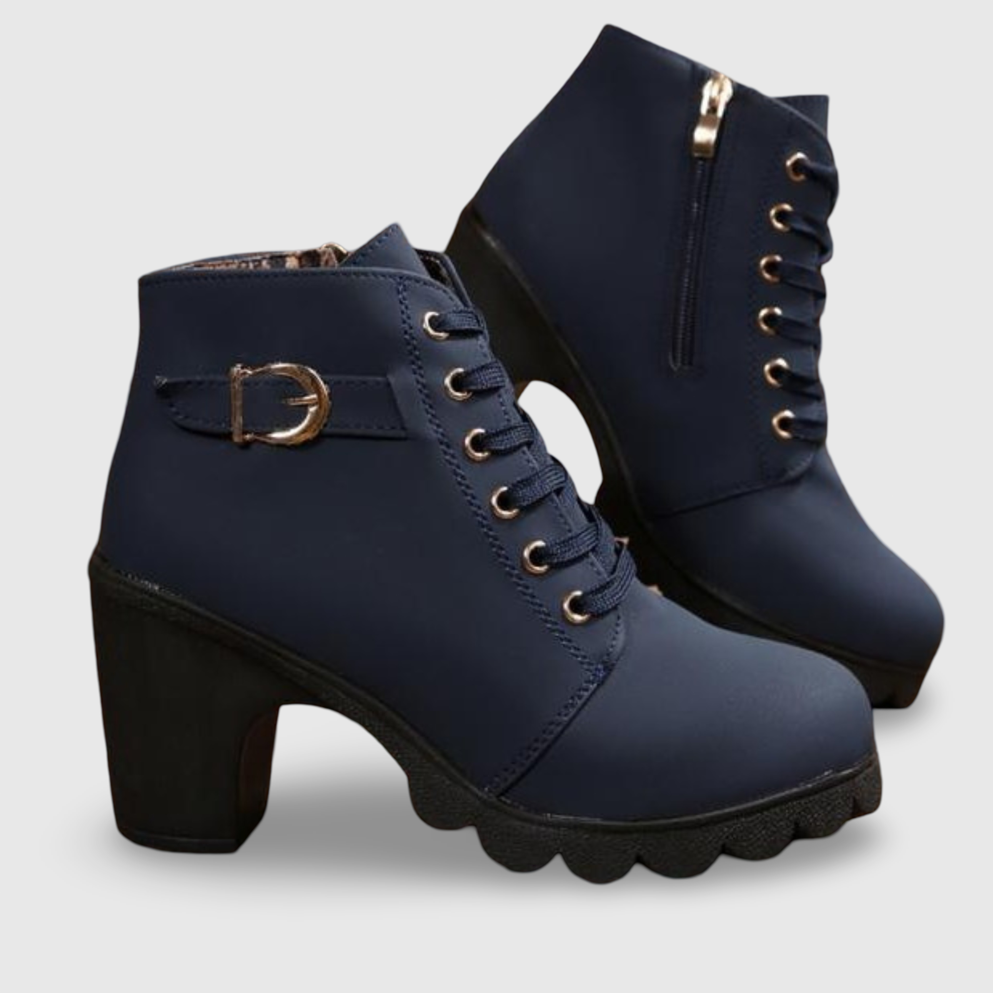 KATNI | Χοντρές μπότες με κορδόνια και αγκράφα