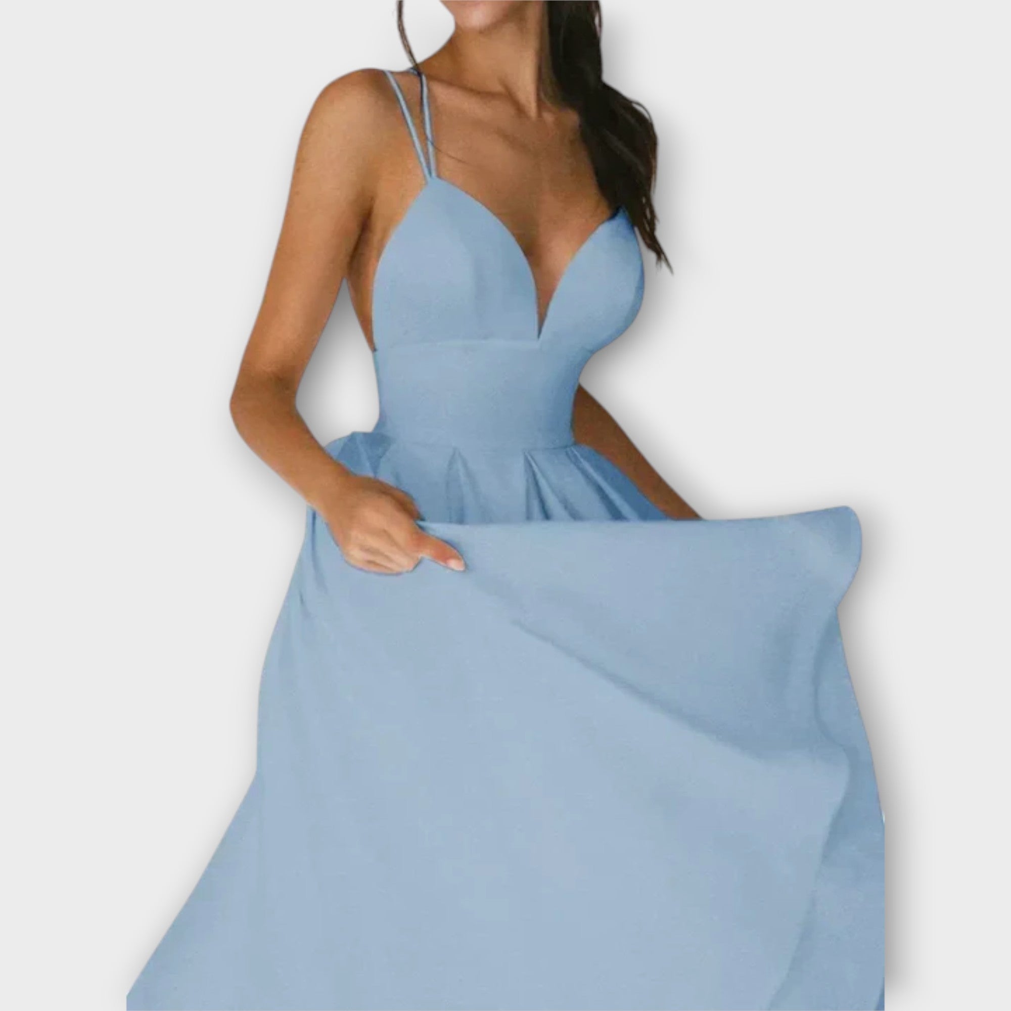 Ailana - Γυναικείο Φόρεμα με Βαθύ V-ντεκολτέ