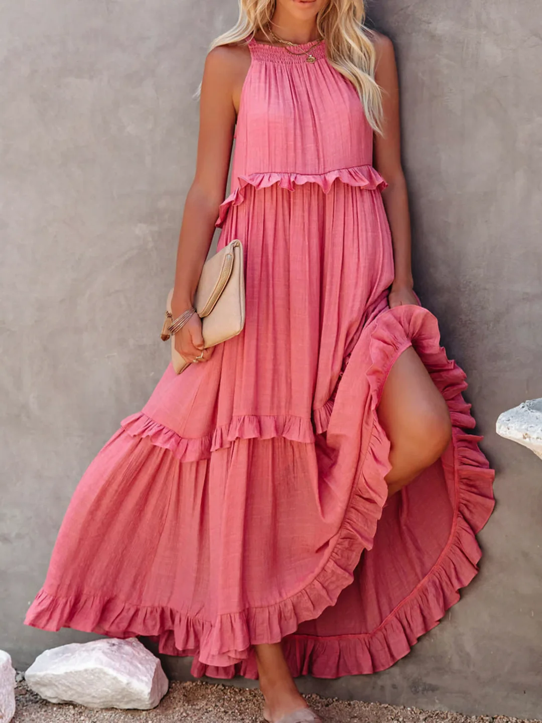 Megan | Elegant Ruffle Maxi Dress