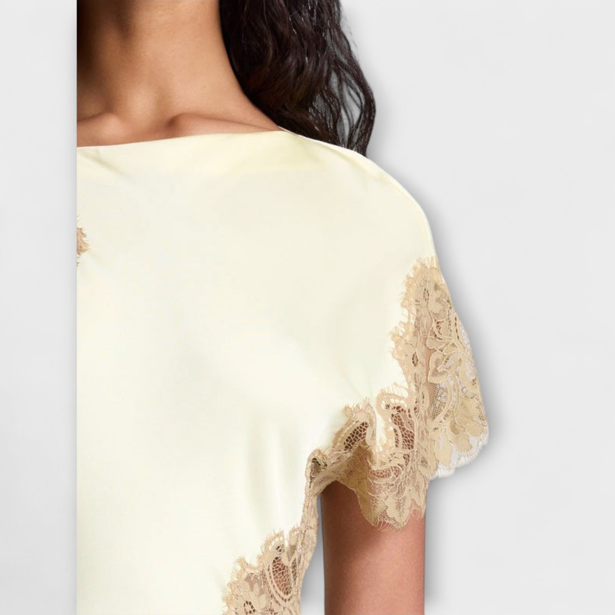 Μάργκαρετ - Μαξι φόρεμα με σατέν και δαντέλα