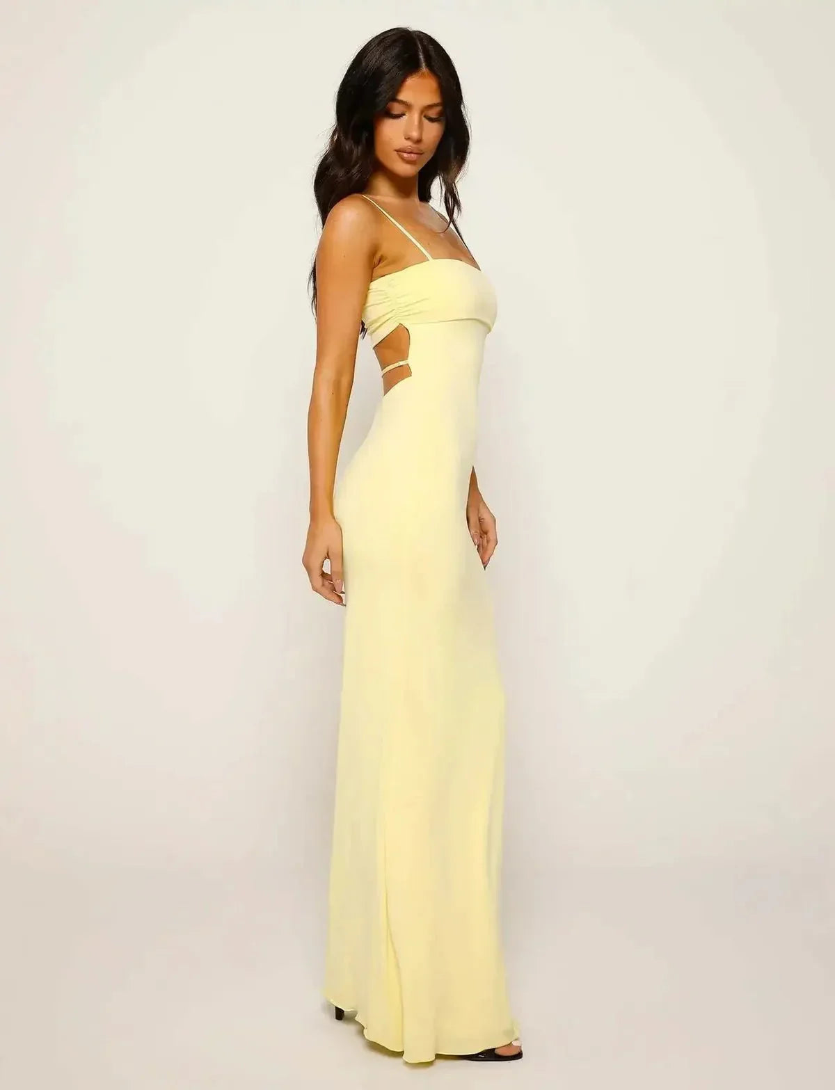 Backless Bodycon Maxi Dress For Evening Events