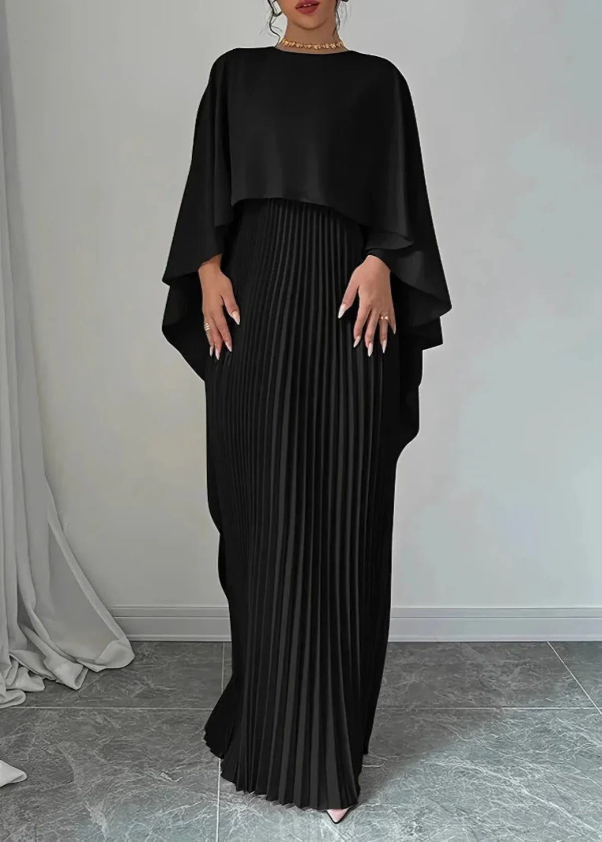 Batwing Sleeve Maxi Dress