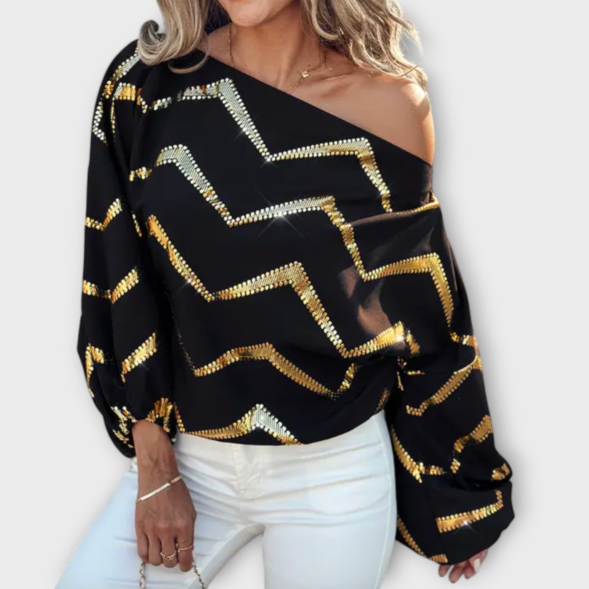 Μπιάνκα - Κομψό ανοιξιάτικο μπλουζάκι