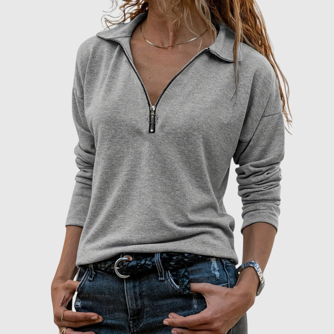 Ναντίν - Γυναικείες πουλόβερ με μισό φερμουάρ