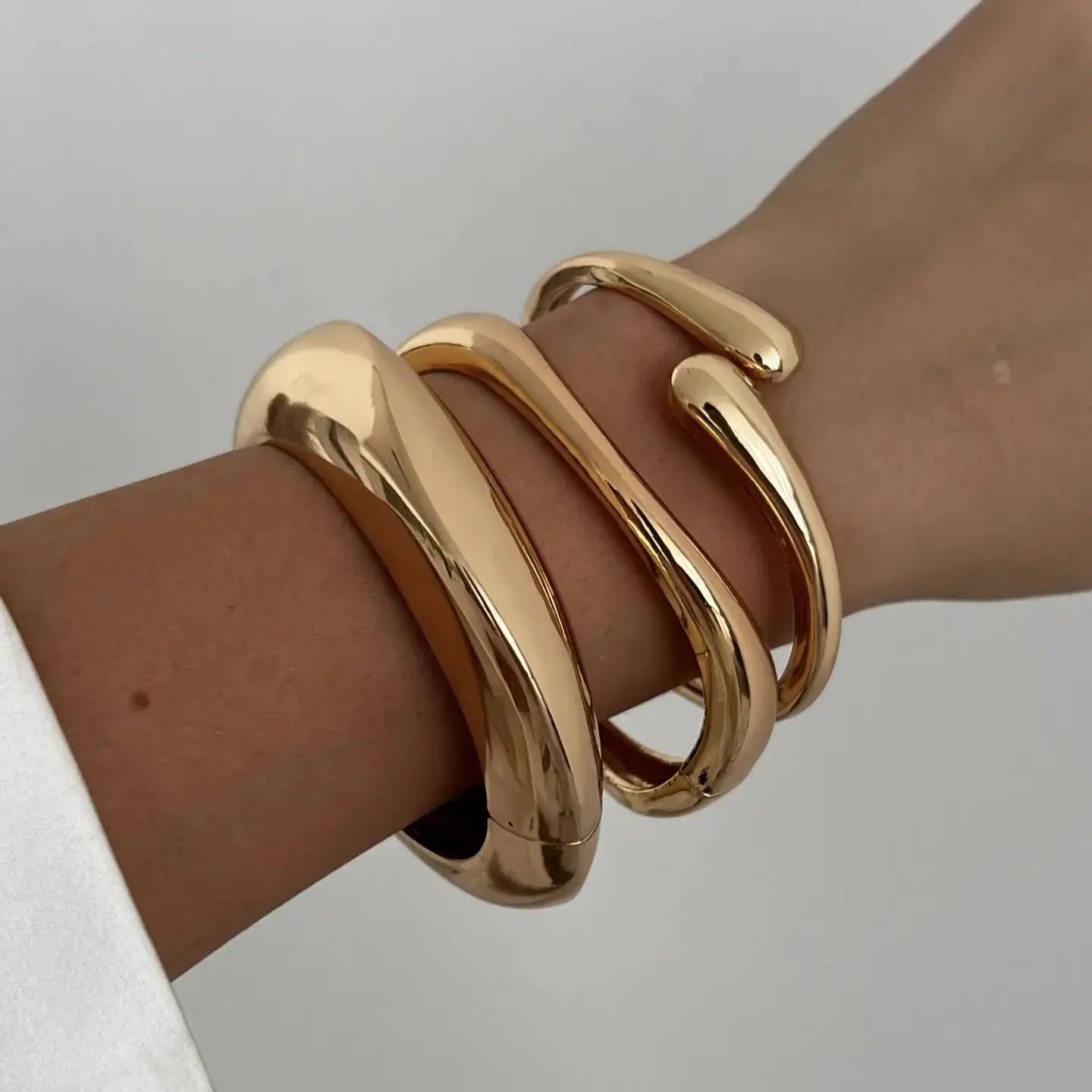 Ciara | Edgy Geometric Metal Cuff Bracelet