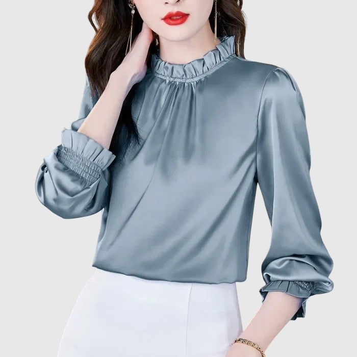 Γιάνα - Εlegant σατέν μπλούζα