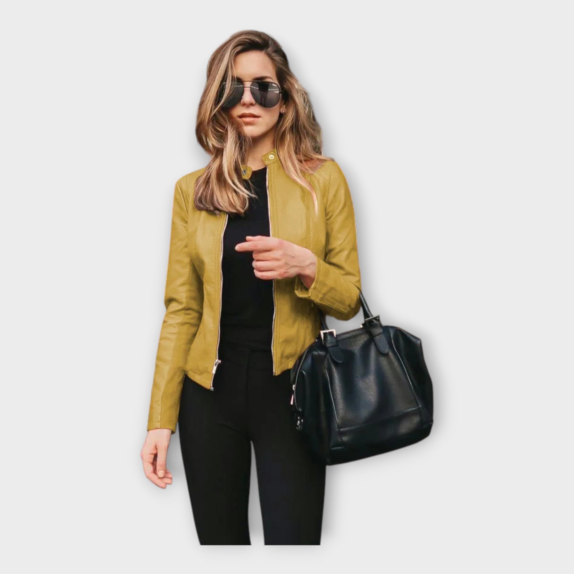 Δερμάτινο Μπουφάν με Σύγχρονη Γραμμή