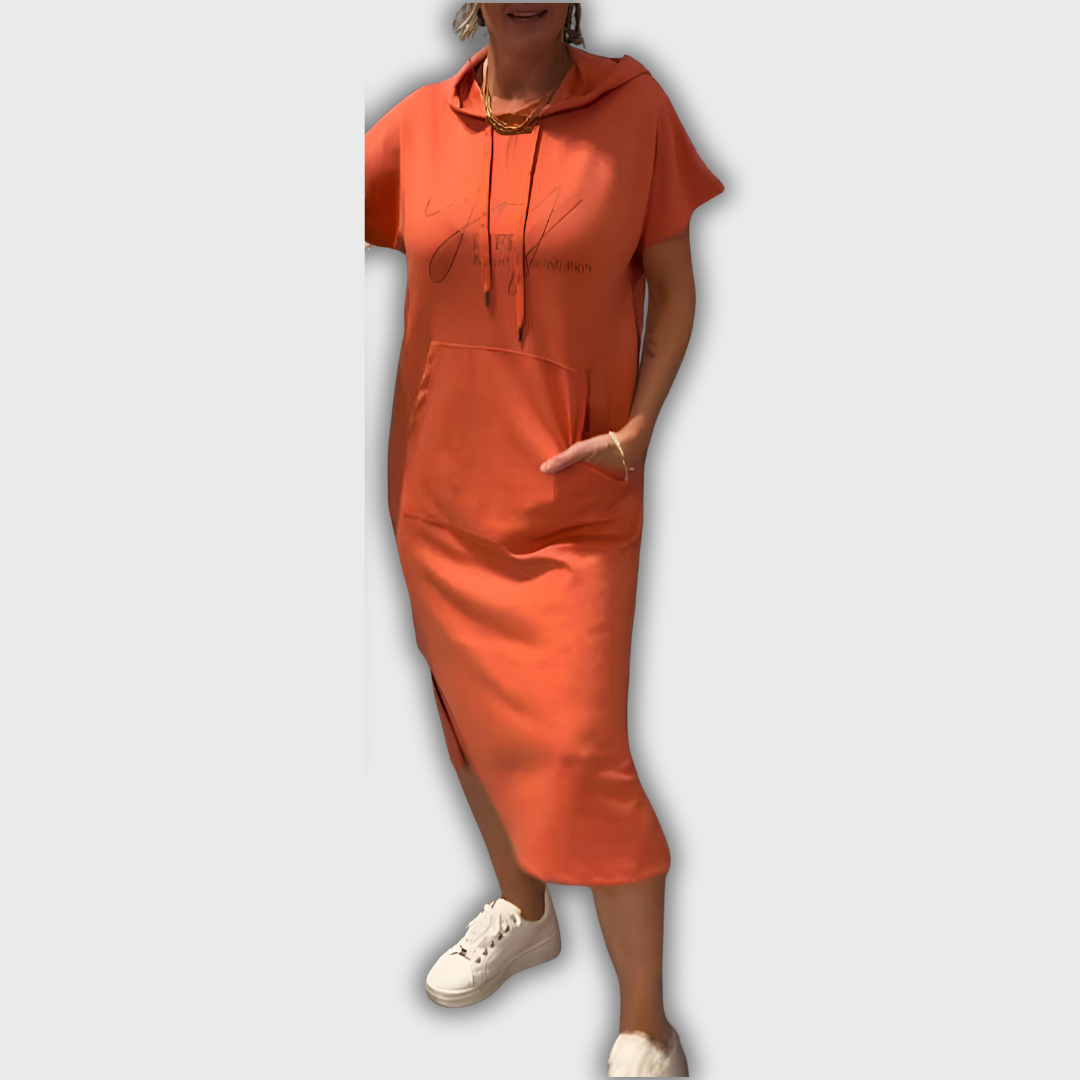 Saskia - Καθημερινό Φόρεμα με Κουκούλα