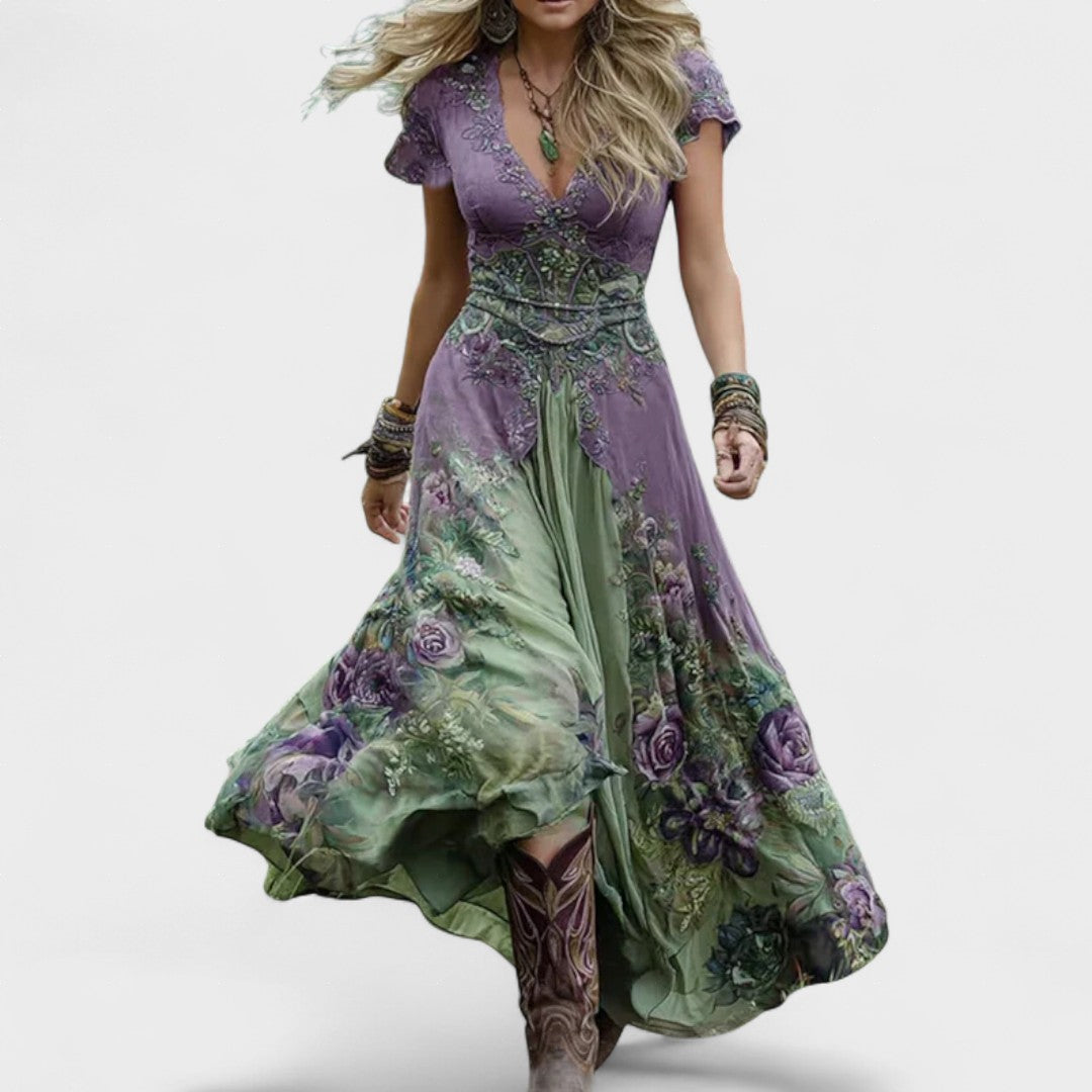 Ελίνα | Κομψό Floral Φόρεμα