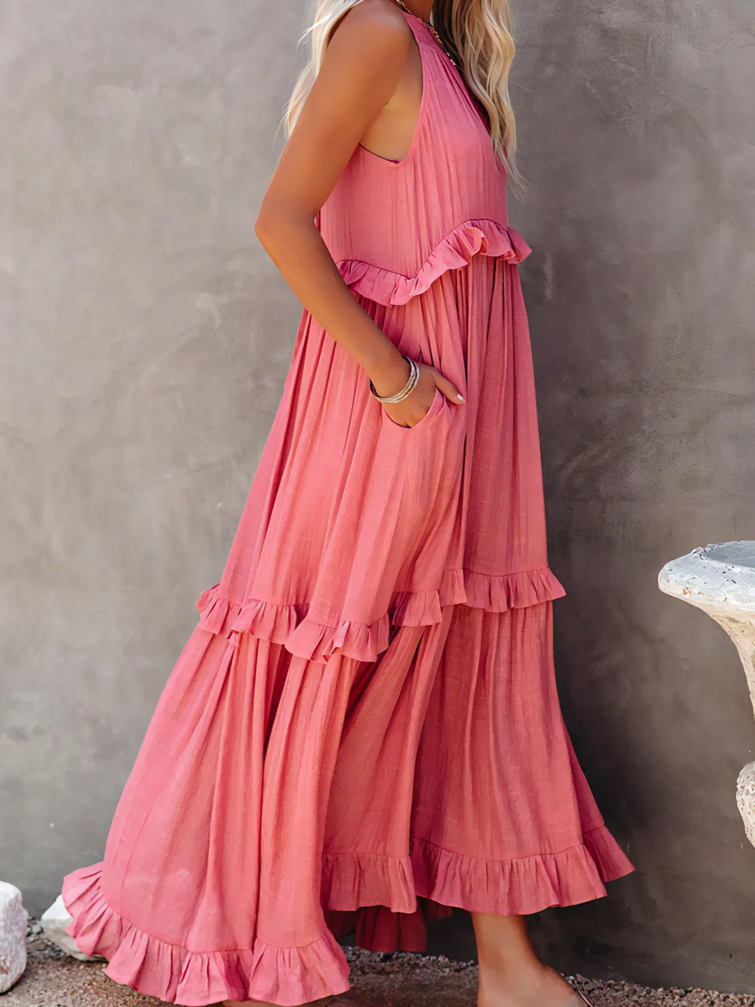 Megan | Elegant Ruffle Maxi Dress