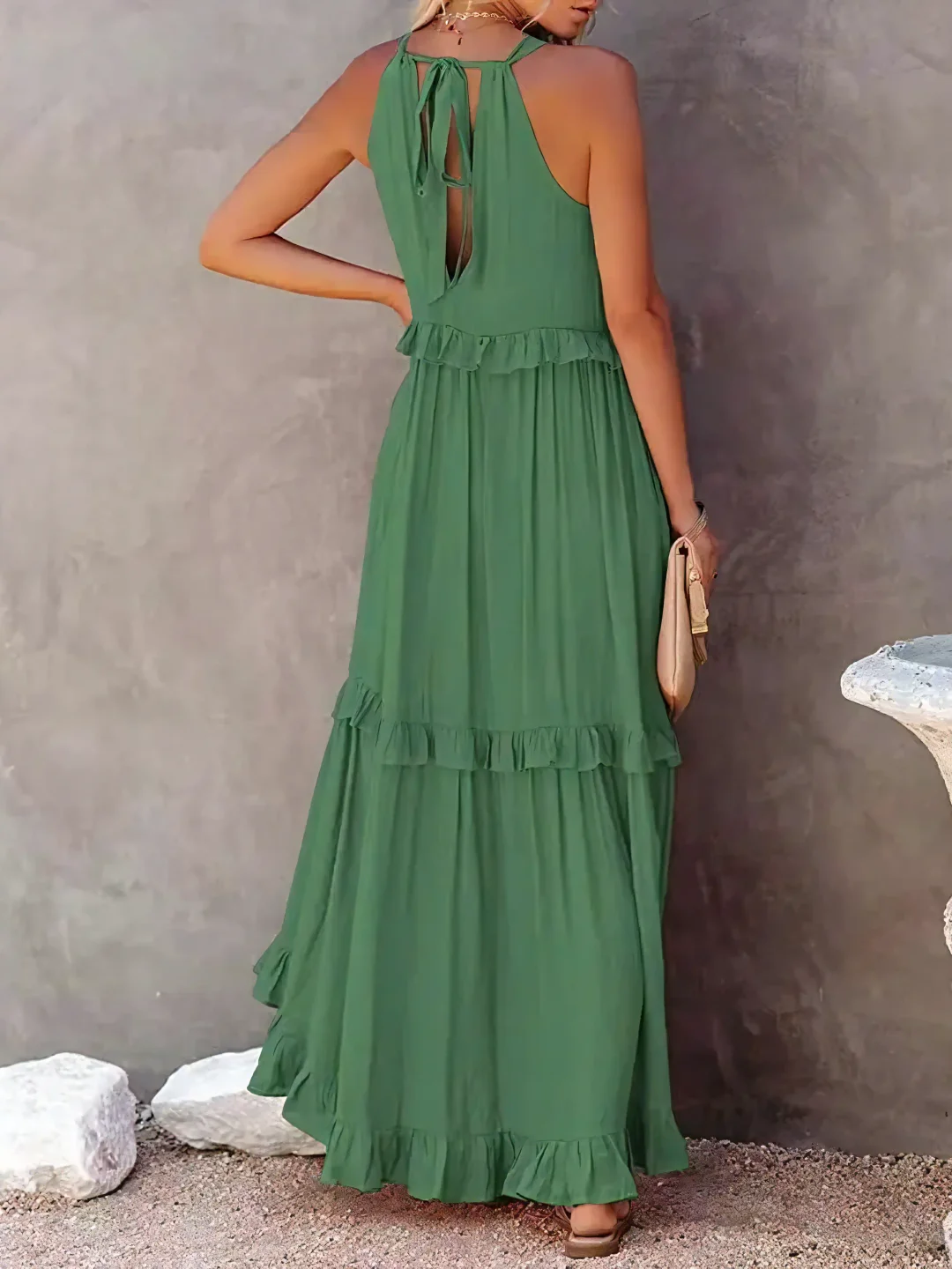Megan | Elegant Ruffle Maxi Dress