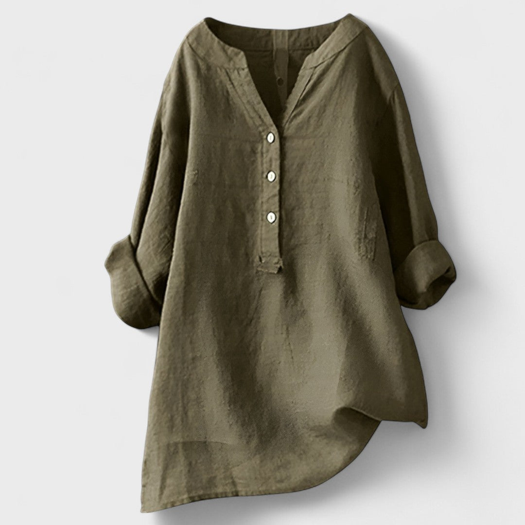 Φρέγια - Άνετη Μπλούζα με Κουμπιά