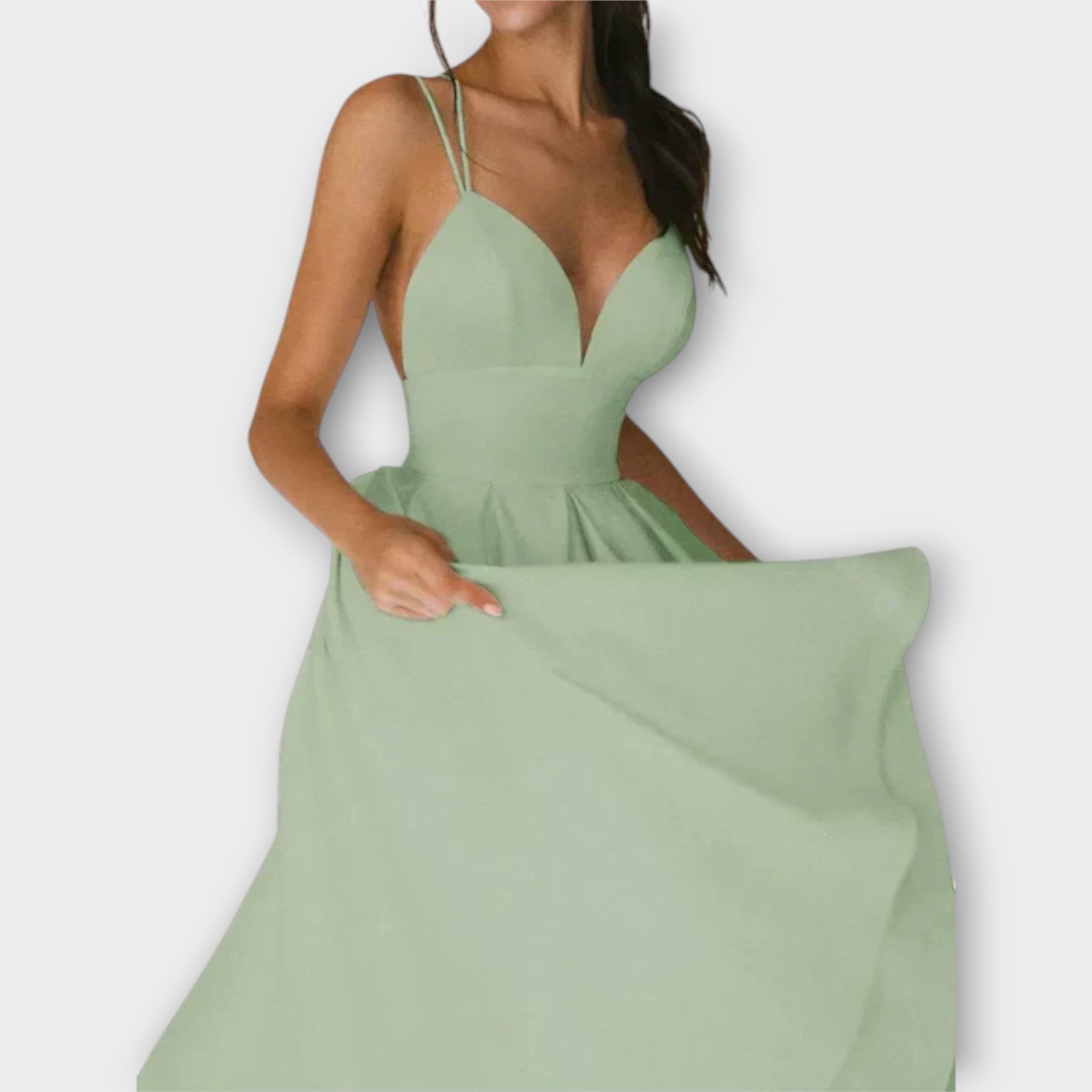 Ailana - Γυναικείο Φόρεμα με Βαθύ V-ντεκολτέ