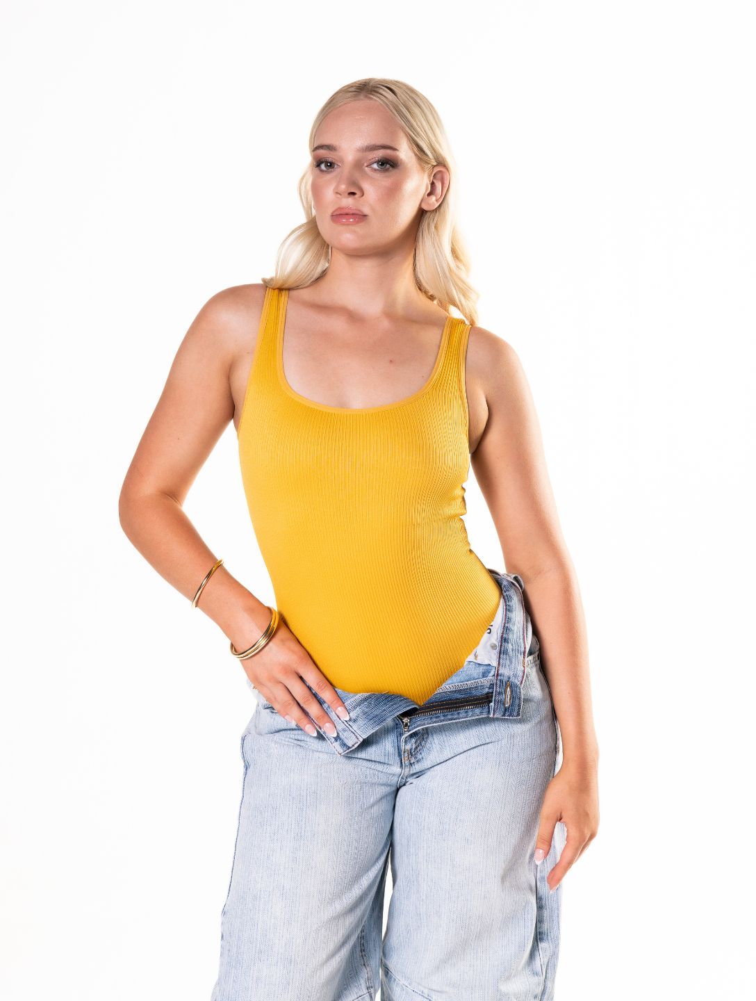 Ribbed Snatched Shapewear Bodysuit - HeyShape