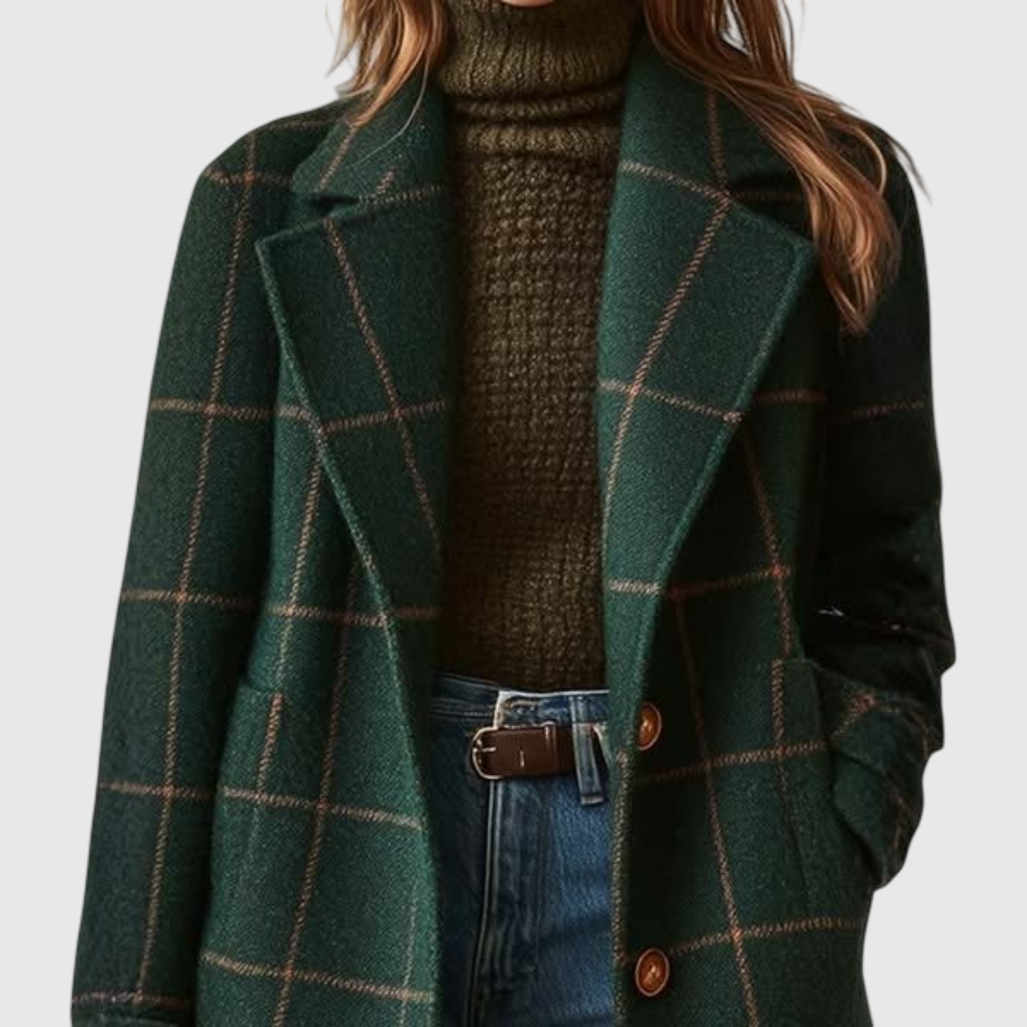 ADRIANA™ | ΚΛΑΣΙΚΟ ΠΛΕΝΤΙ ΧΕΙΜΕΡΙΝΟ ΠΑΛΤΟ