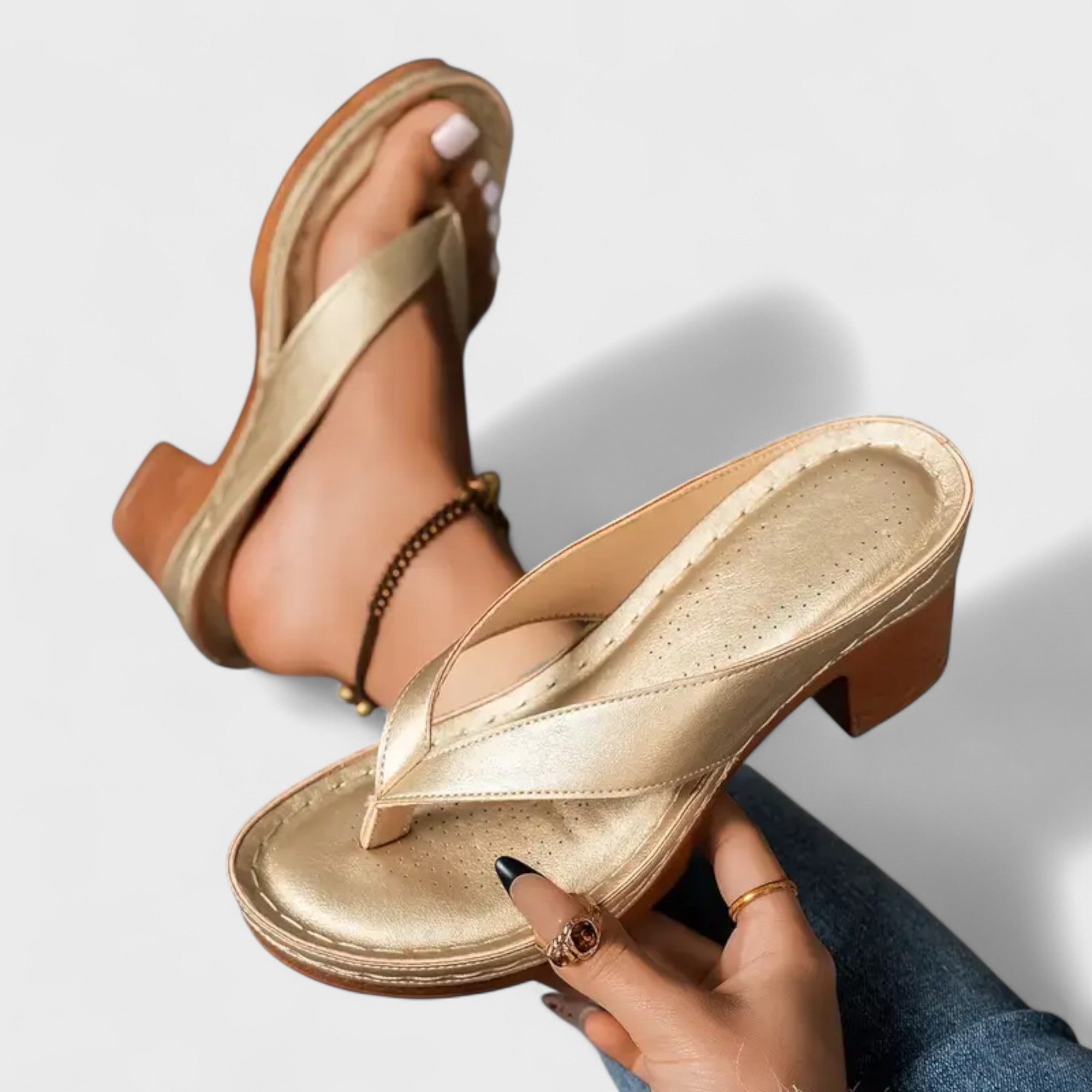 Πέτρα - Ορθοπεδικές παντόφλες με τακούνι