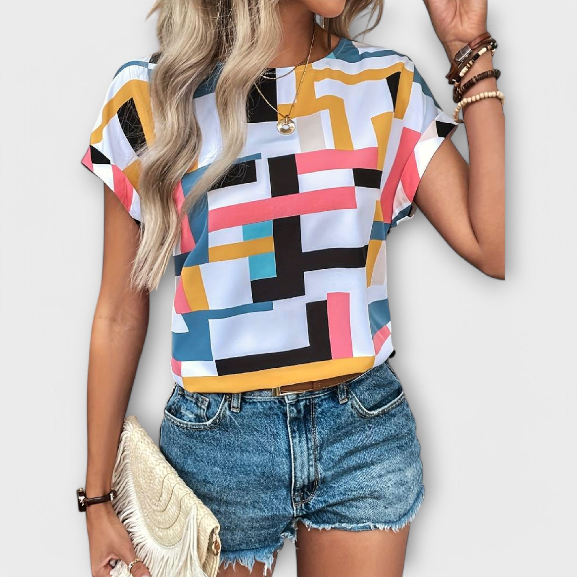 Χλόη - Μπλούζα με κοντό μανίκι