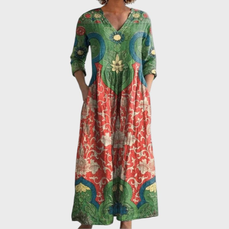 Adele | Vintage Floral Maxi Dress