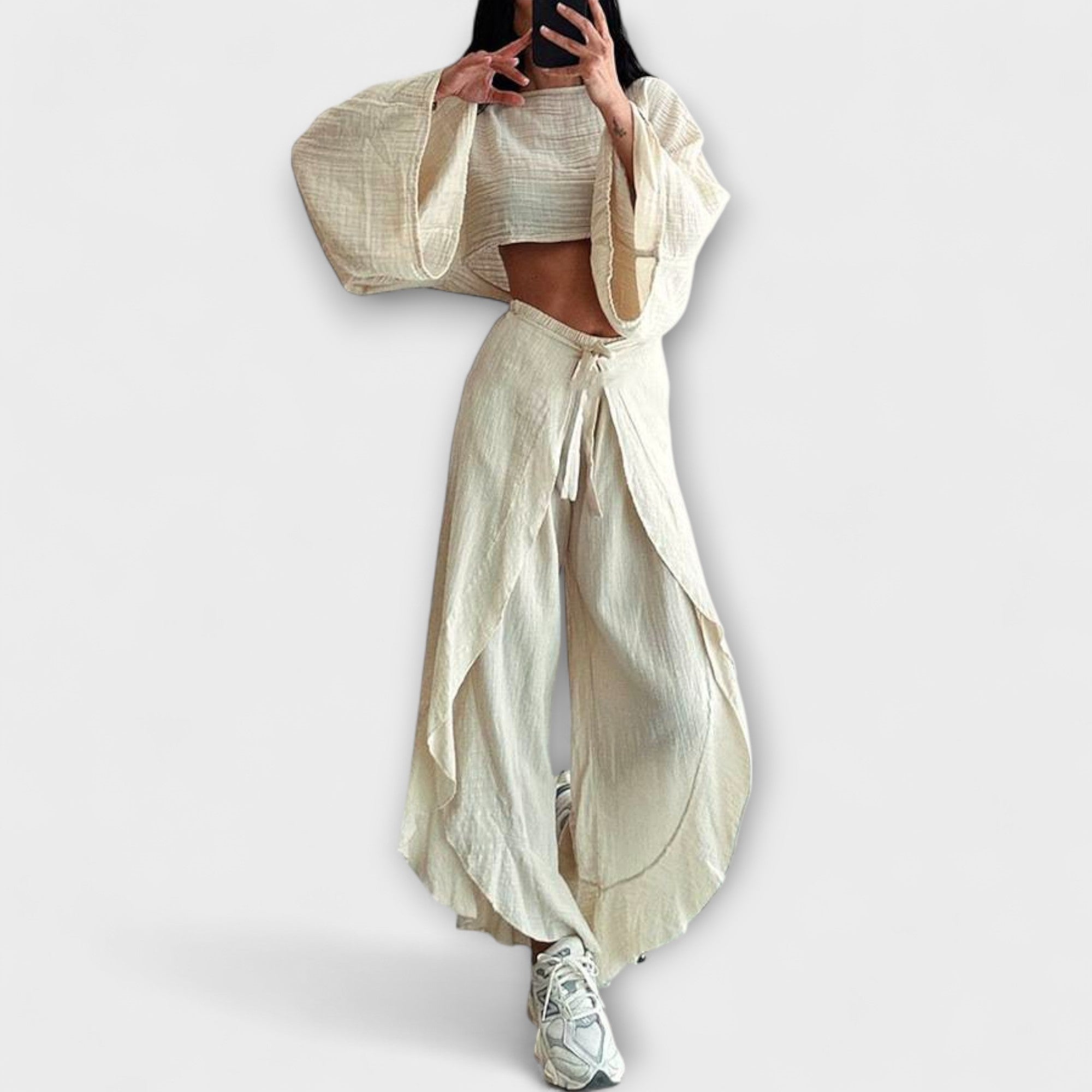 Joanna - Σετ Δύο Κομματιών από Βαμβάκι και Λινό