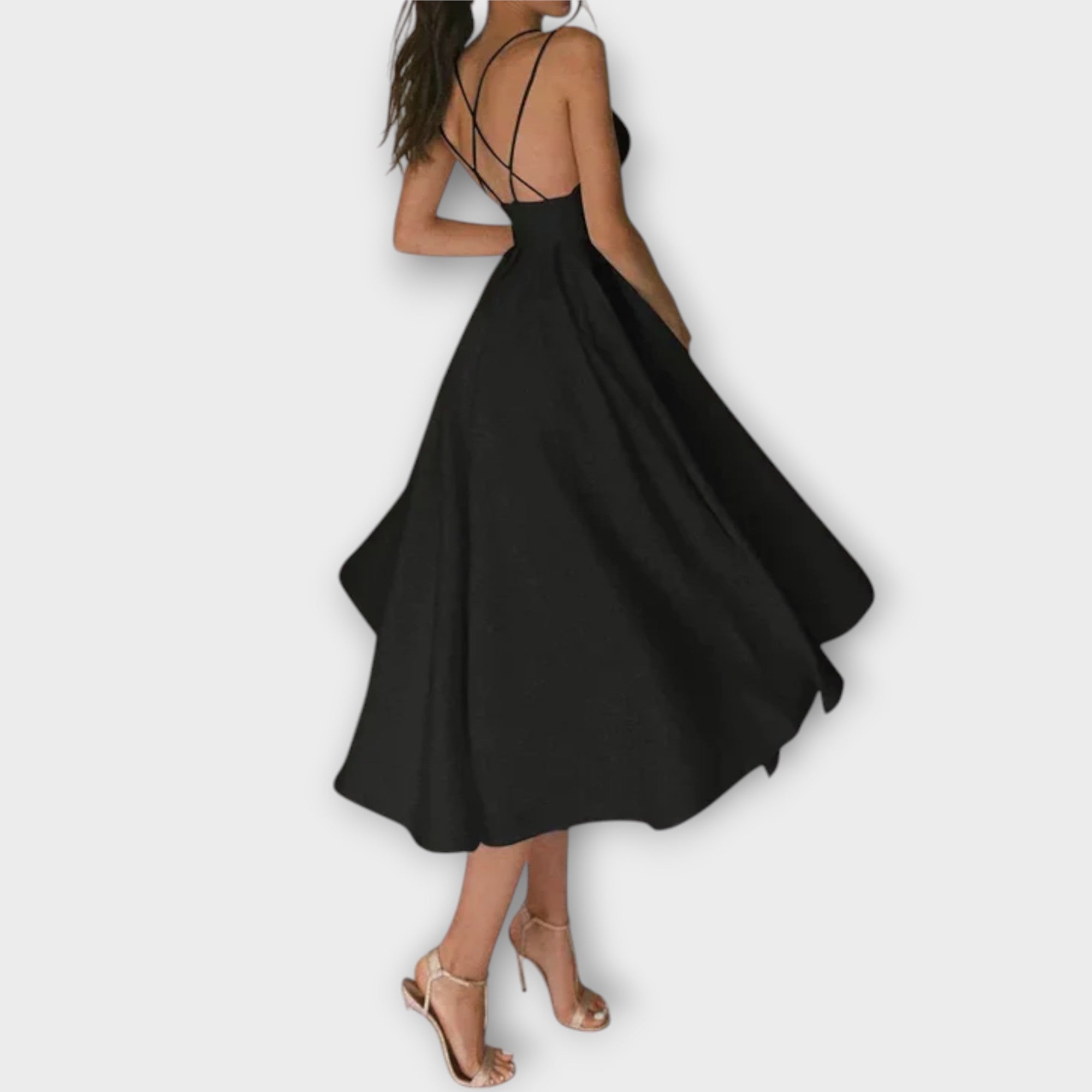 Ailana - Γυναικείο Φόρεμα με Βαθύ V-ντεκολτέ