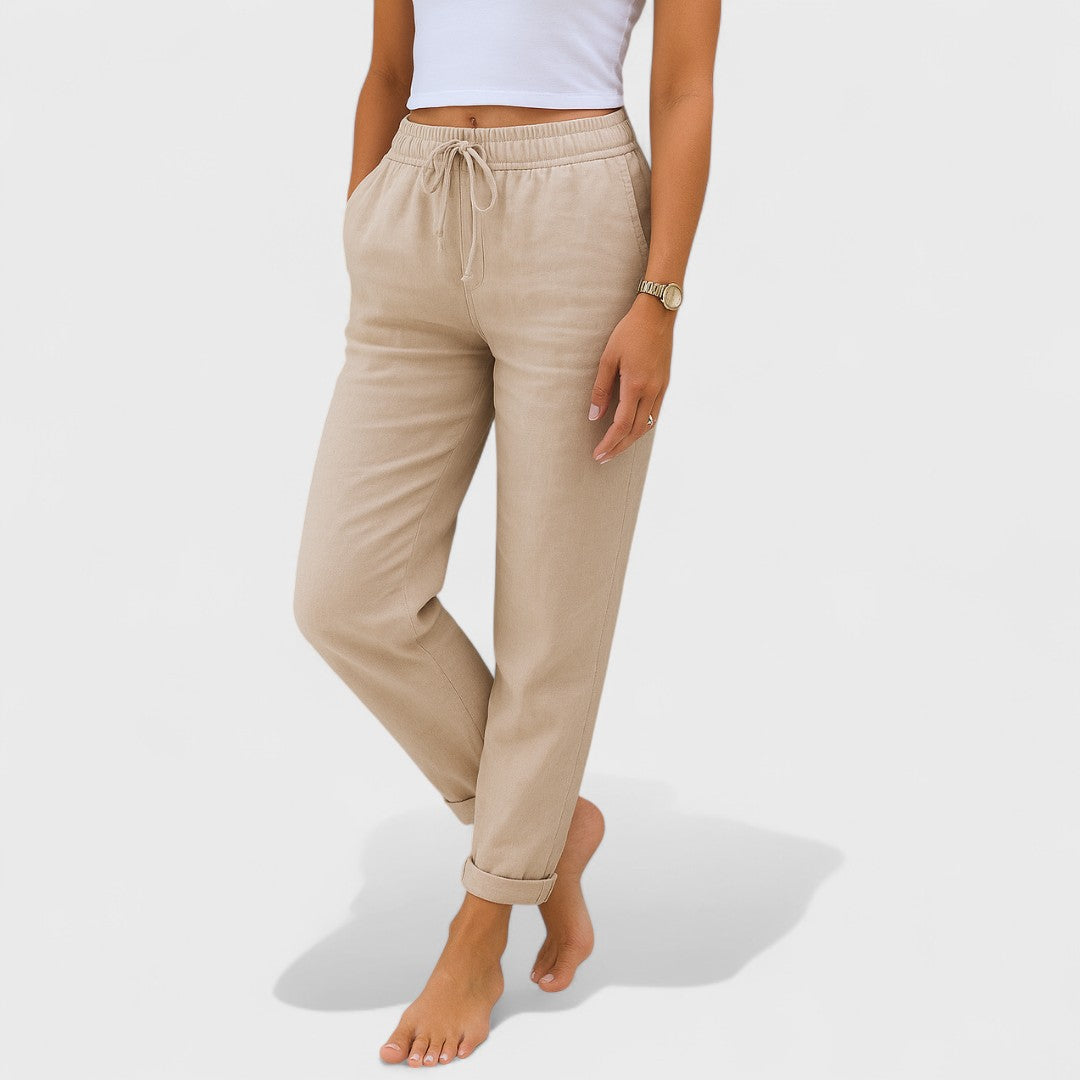 Κλάρα - λινά Stretch Παντελόνια