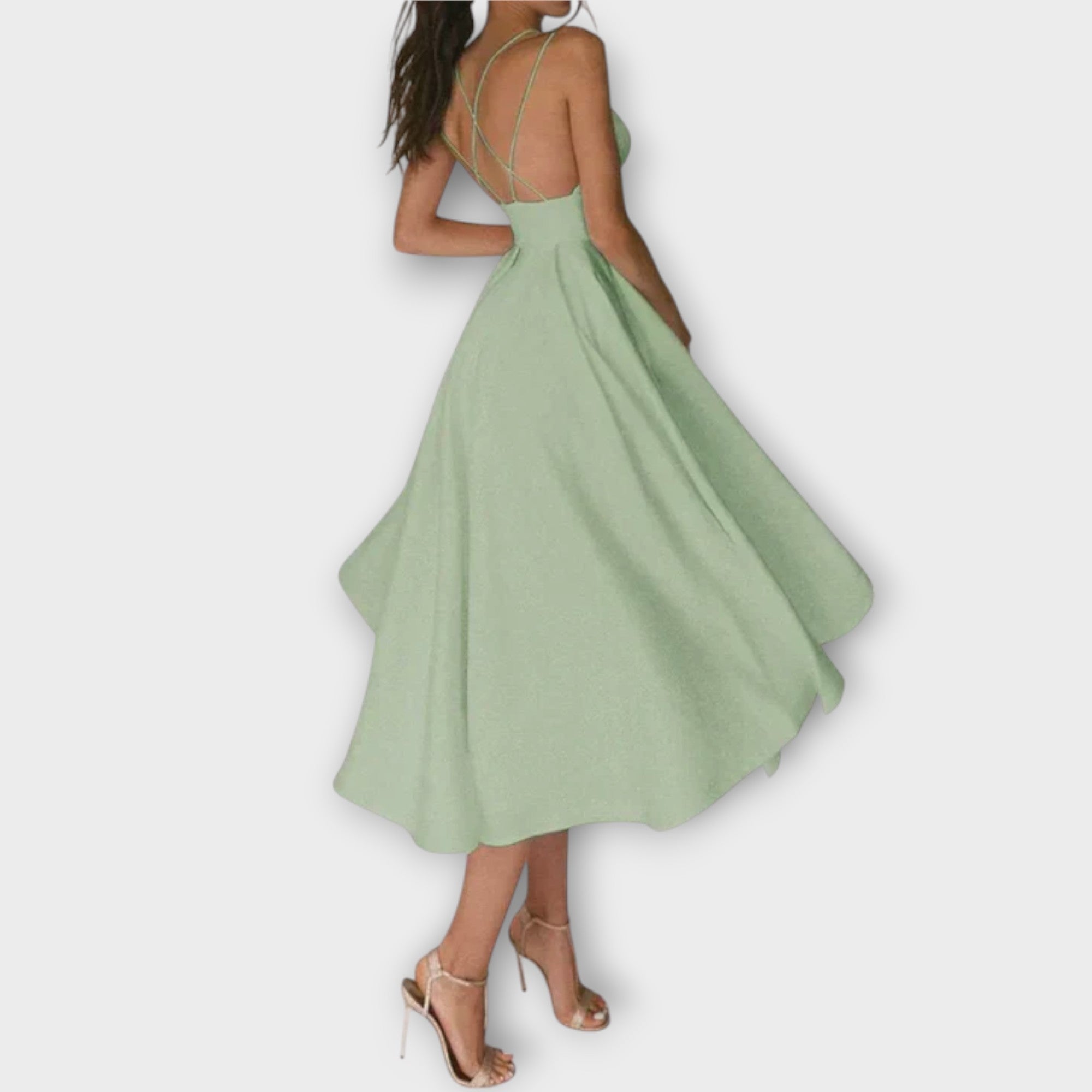 Ailana - Γυναικείο Φόρεμα με Βαθύ V-ντεκολτέ