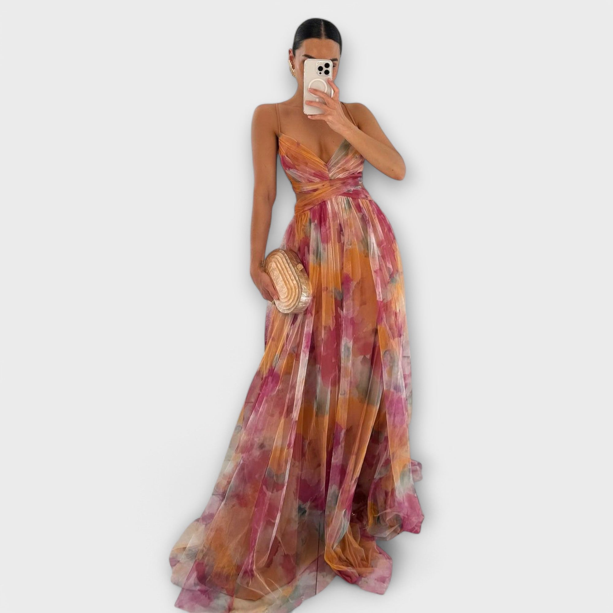 Annai – Elegant Mesh Maxi Dress