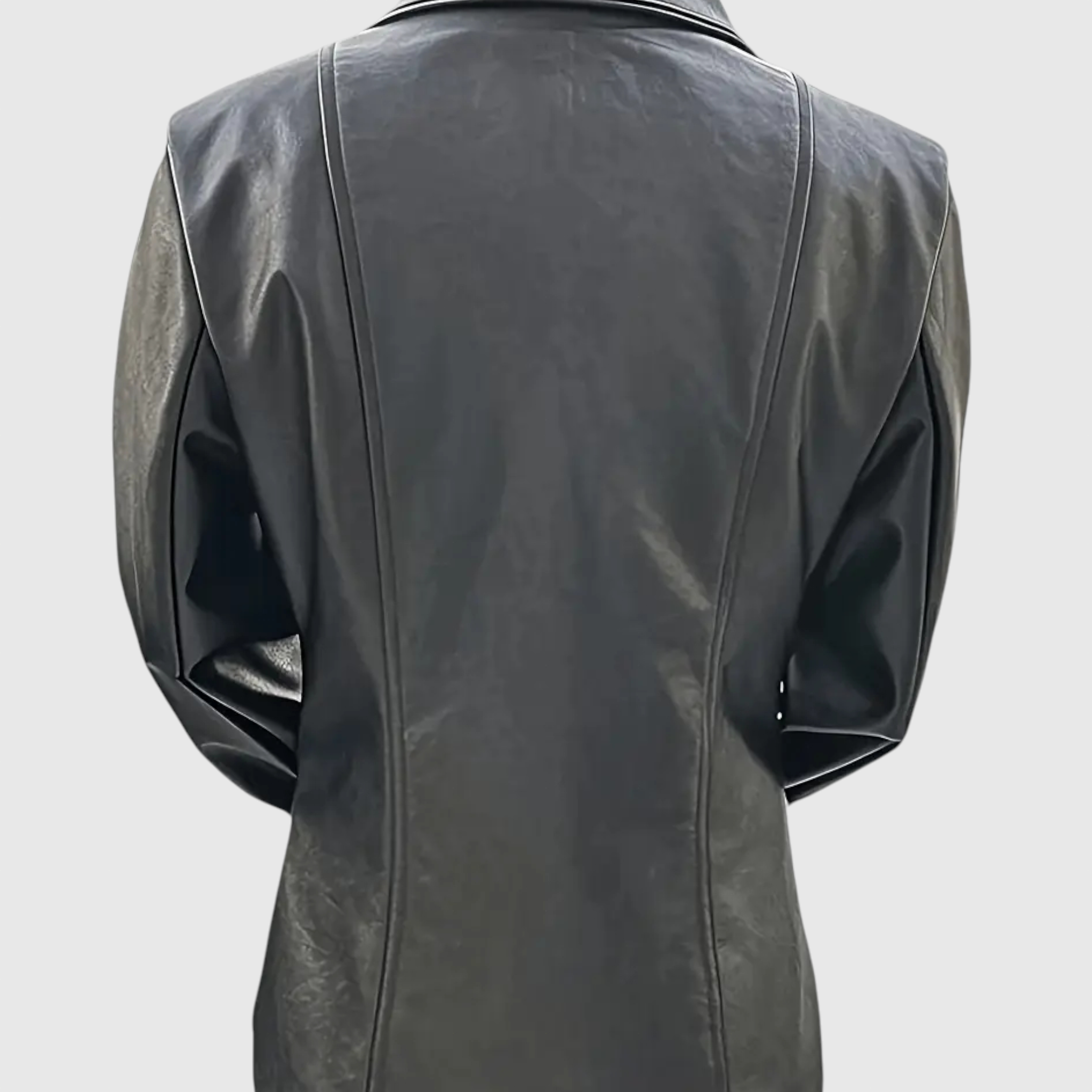 Αδελίνα - Δερμάτινο παλτό από ιταλικό δέρμα με κουμπιά