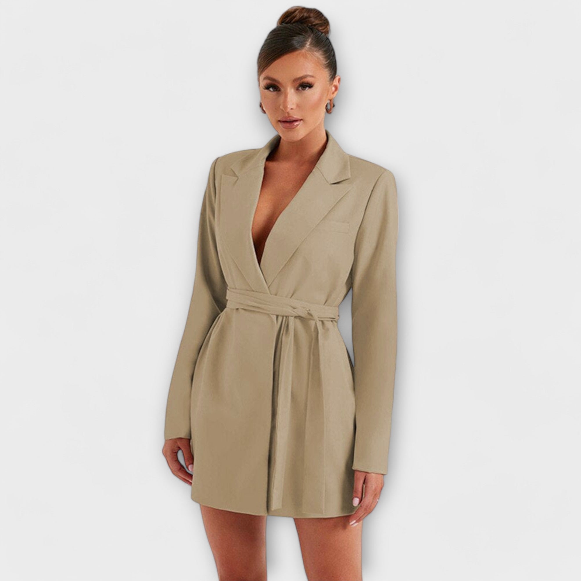 Blazer Coat with V-Neckline