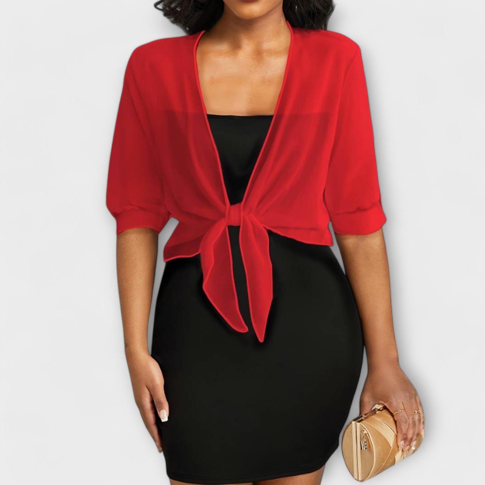 Όλβια - Μπλούζα με ανοιχτό μπροστινό πάνελ