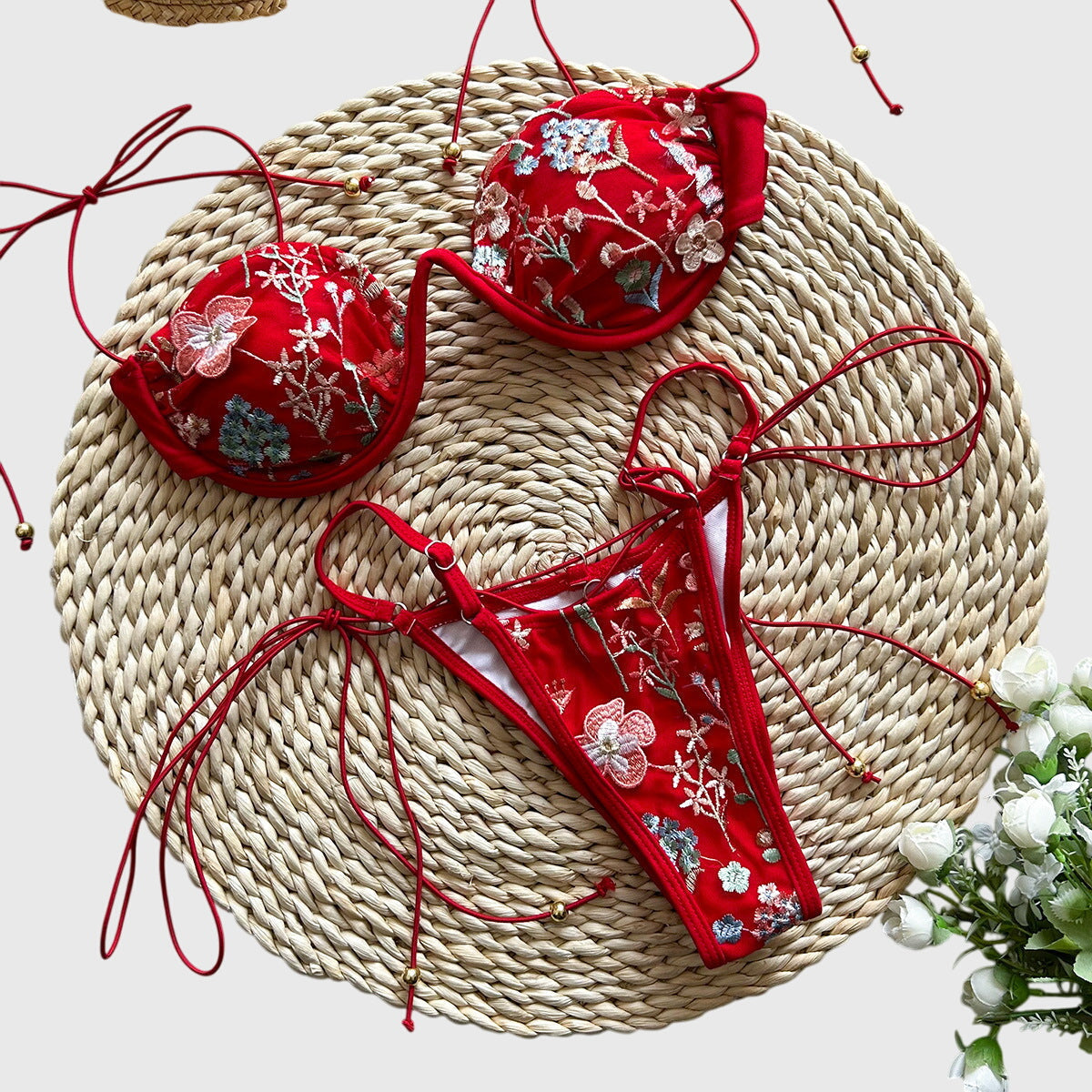 Aster | Delicate Embroidered Bikini
