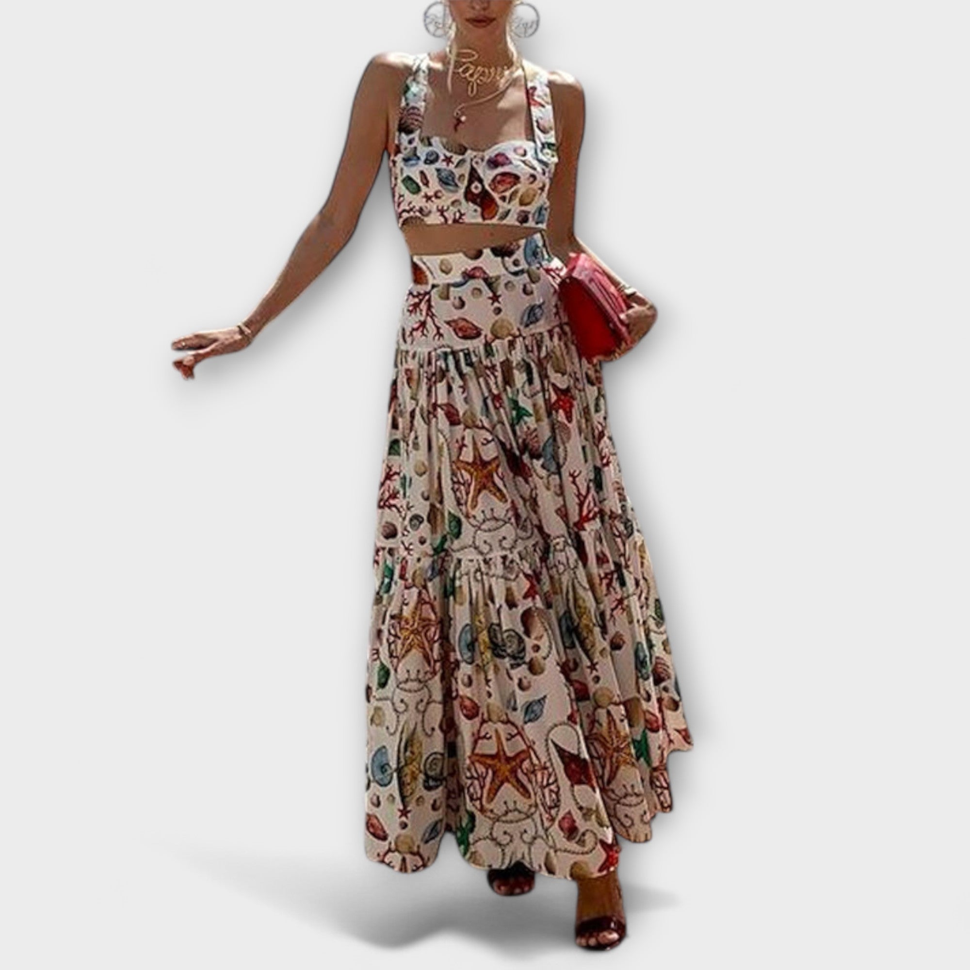 Heather - Στυλάτο Σετ Φούστας Δύο Τεμαχίων