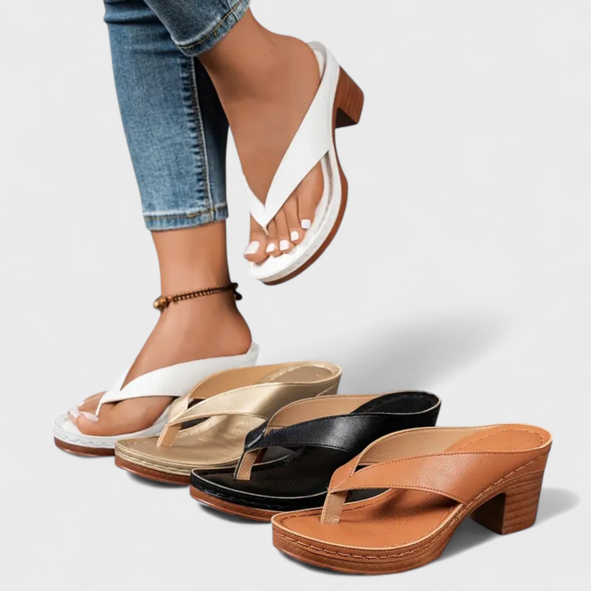 Πέτρα - Ορθοπεδικές παντόφλες με τακούνι