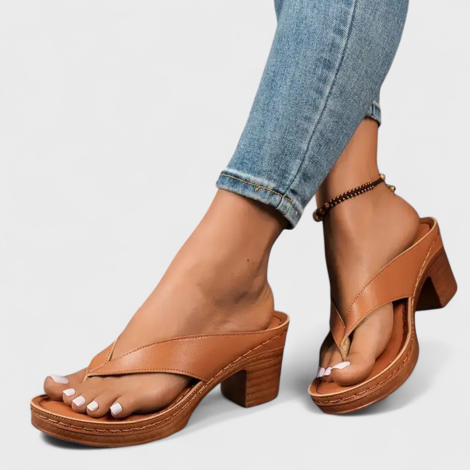 Πέτρα - Ορθοπεδικές παντόφλες με τακούνι