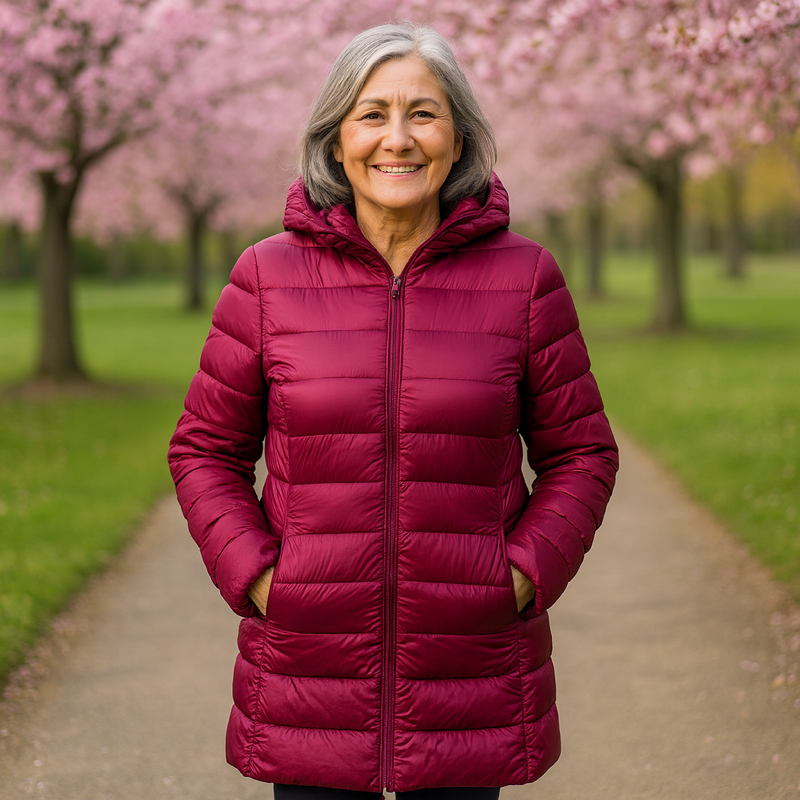 Helsa Μακρύ Μεταβατικό Μπουφάν με Γέμιση | Σκούρο Κόκκινο