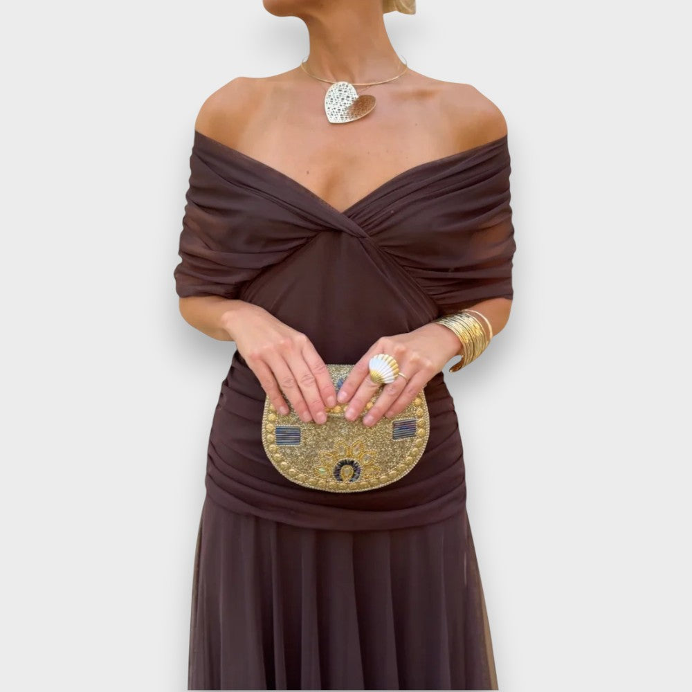 Μάλια | Κομψό Φόρεμα με V-Λαιμό