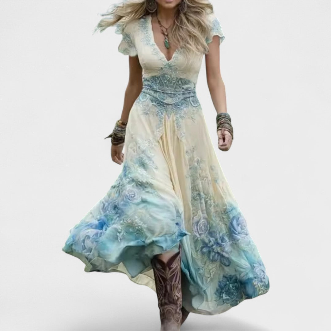 Ελίνα | Κομψό Floral Φόρεμα