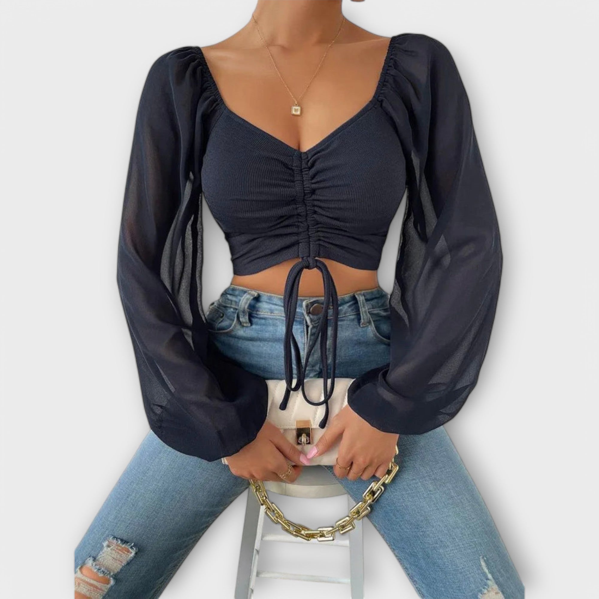 Ζακλίν - Πολυλειτουργική βραδινή μπλούζα