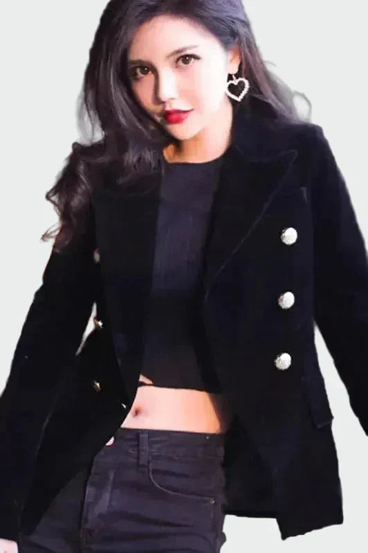 ΛΙΜΠΟΥΣΕ-Κομψό μαύρο παλτό