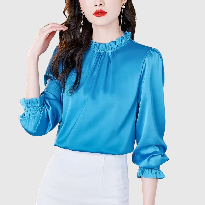 Γιάνα - Εlegant σατέν μπλούζα