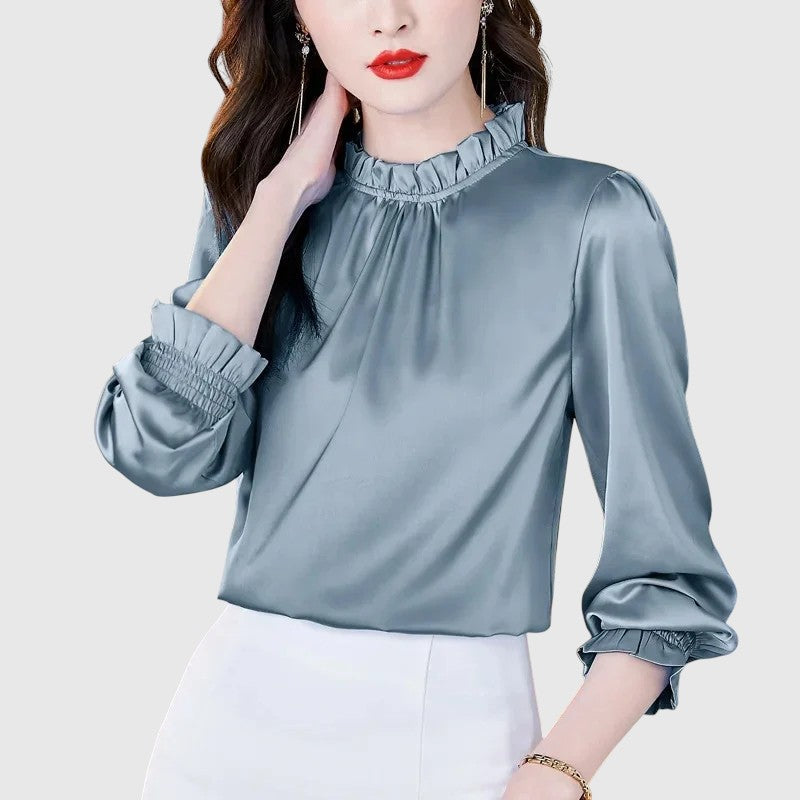 Γιάνα - Εlegant σατέν μπλούζα