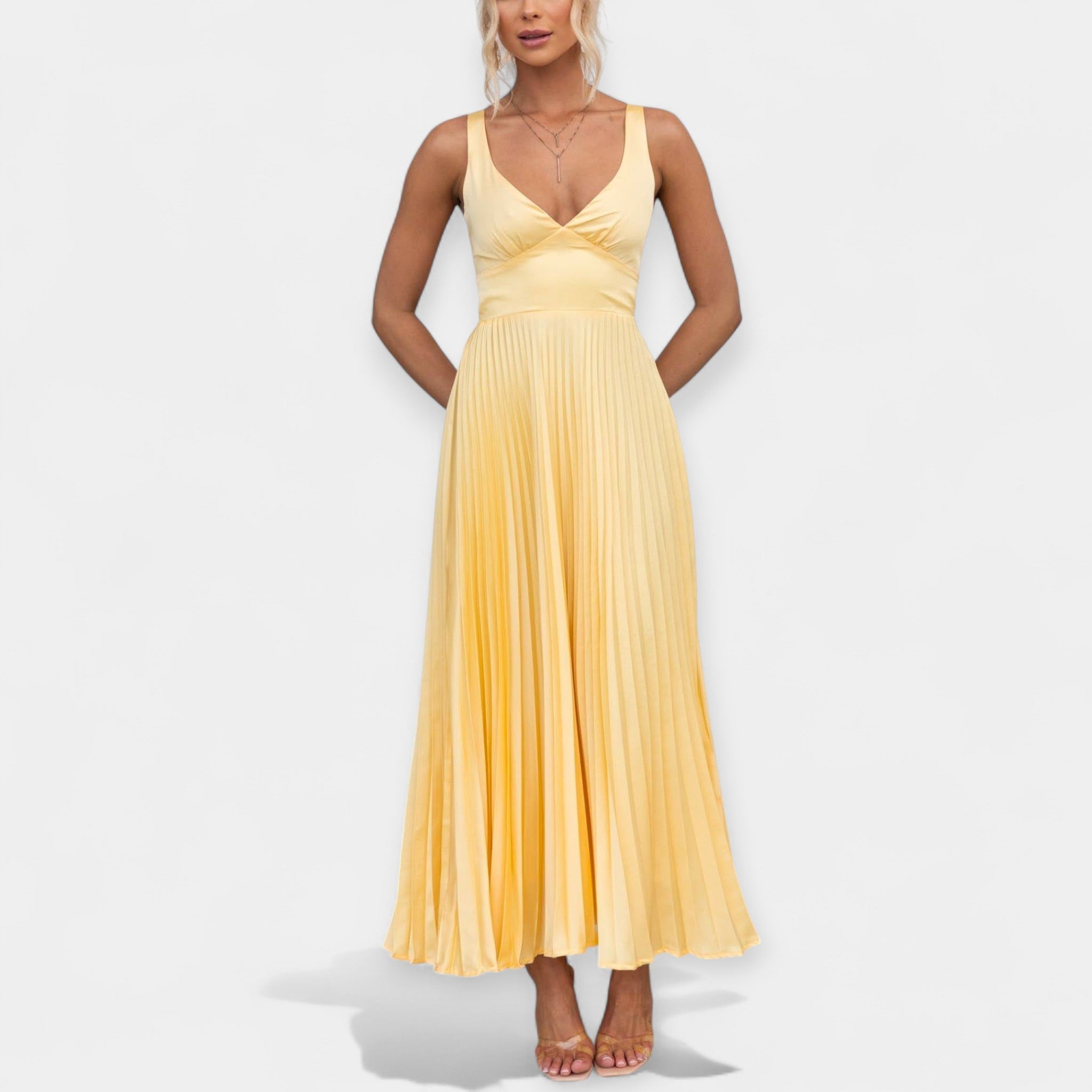 Lucia – Light Maxi Dress with Subtle Shine