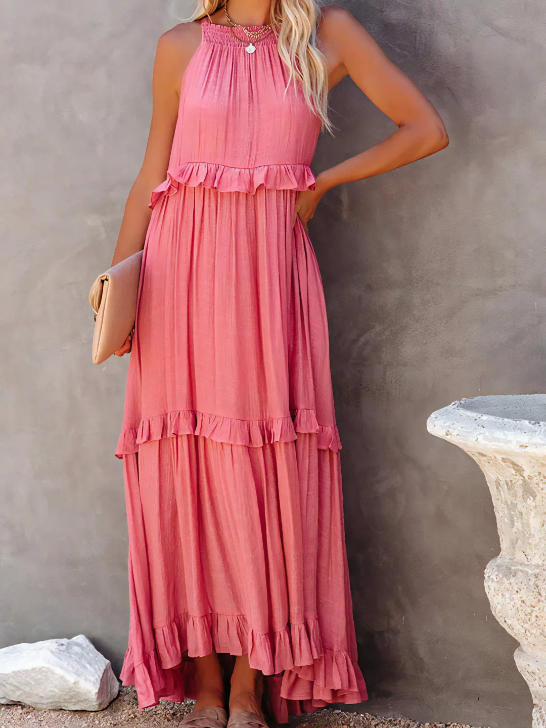 Megan | Elegant Ruffle Maxi Dress