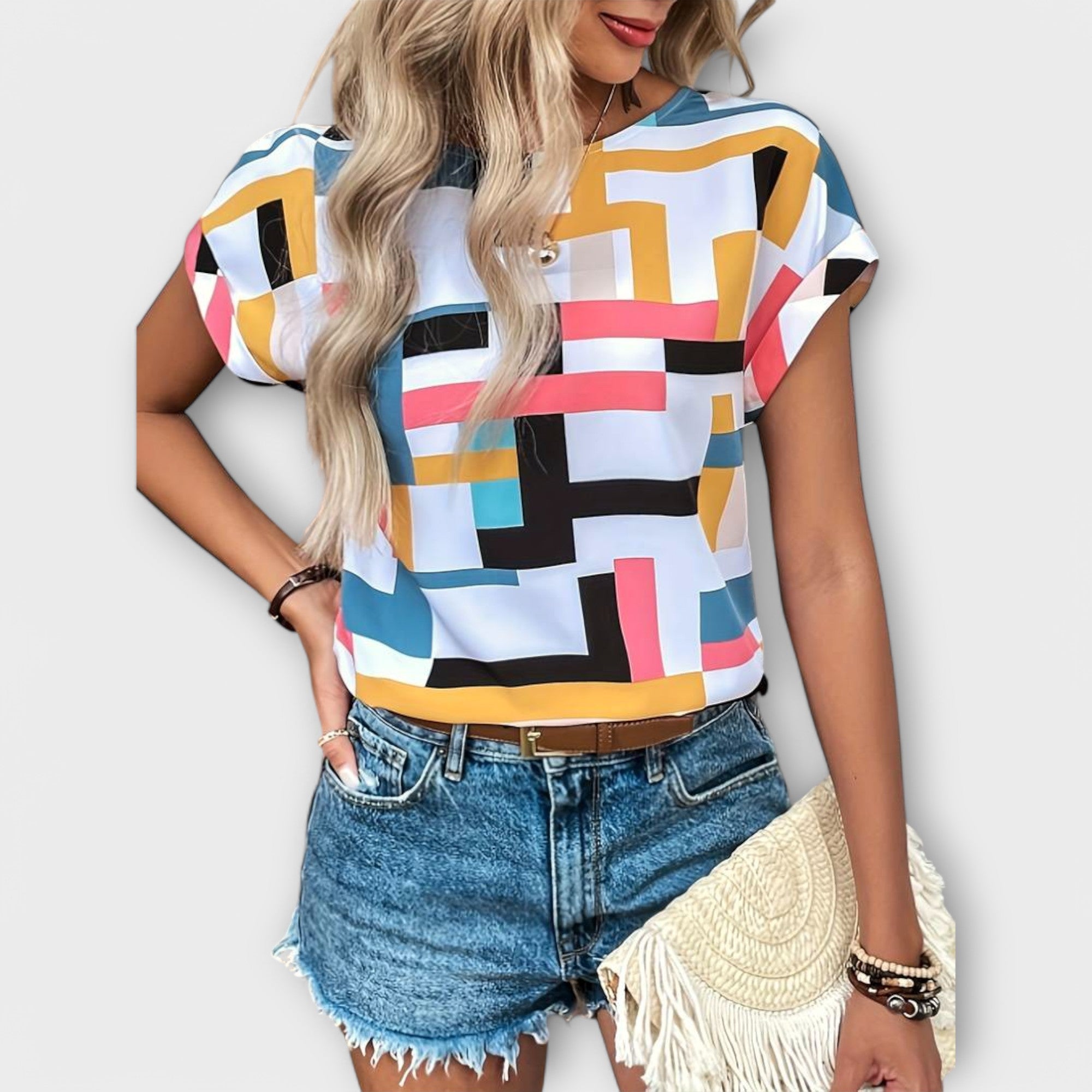 Χλόη - Μπλούζα με κοντό μανίκι